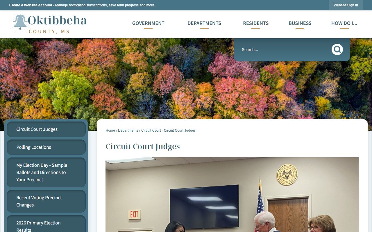 Oktibbeha County court dockets and Circuit Court judges and terms page