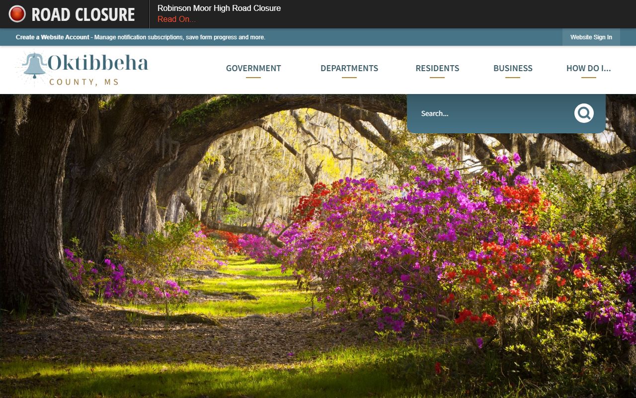Oktibbeha County court records homepage and county services