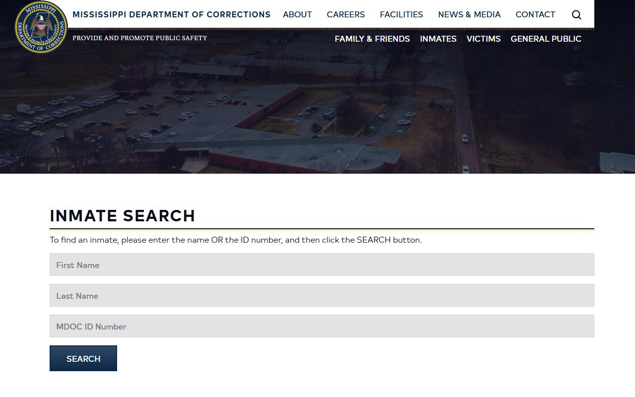 Oktibbeha County inmate records search through the Mississippi MDOC statewide system